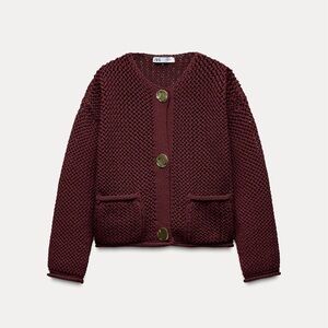 ZARA CHUNKY KNIT CARDIGAN SIZE S